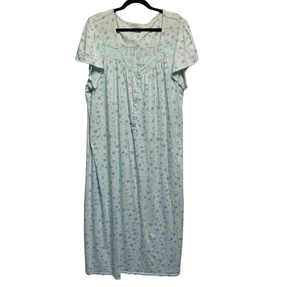 Croft & Barrow Nightgown 3X Floral Sleepwear Grannycore Breathable Soft Comfy